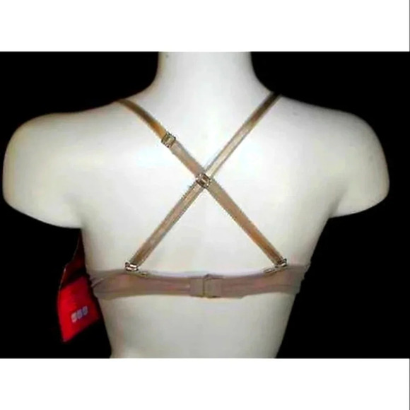 32A Lily of France 2131701 Soiree Extreme Ego Boost Lace Underwire Bra Nude NWOT - Picture 4 of 4